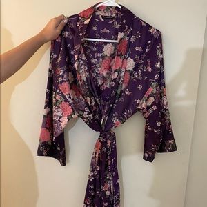 Floral bathrobe